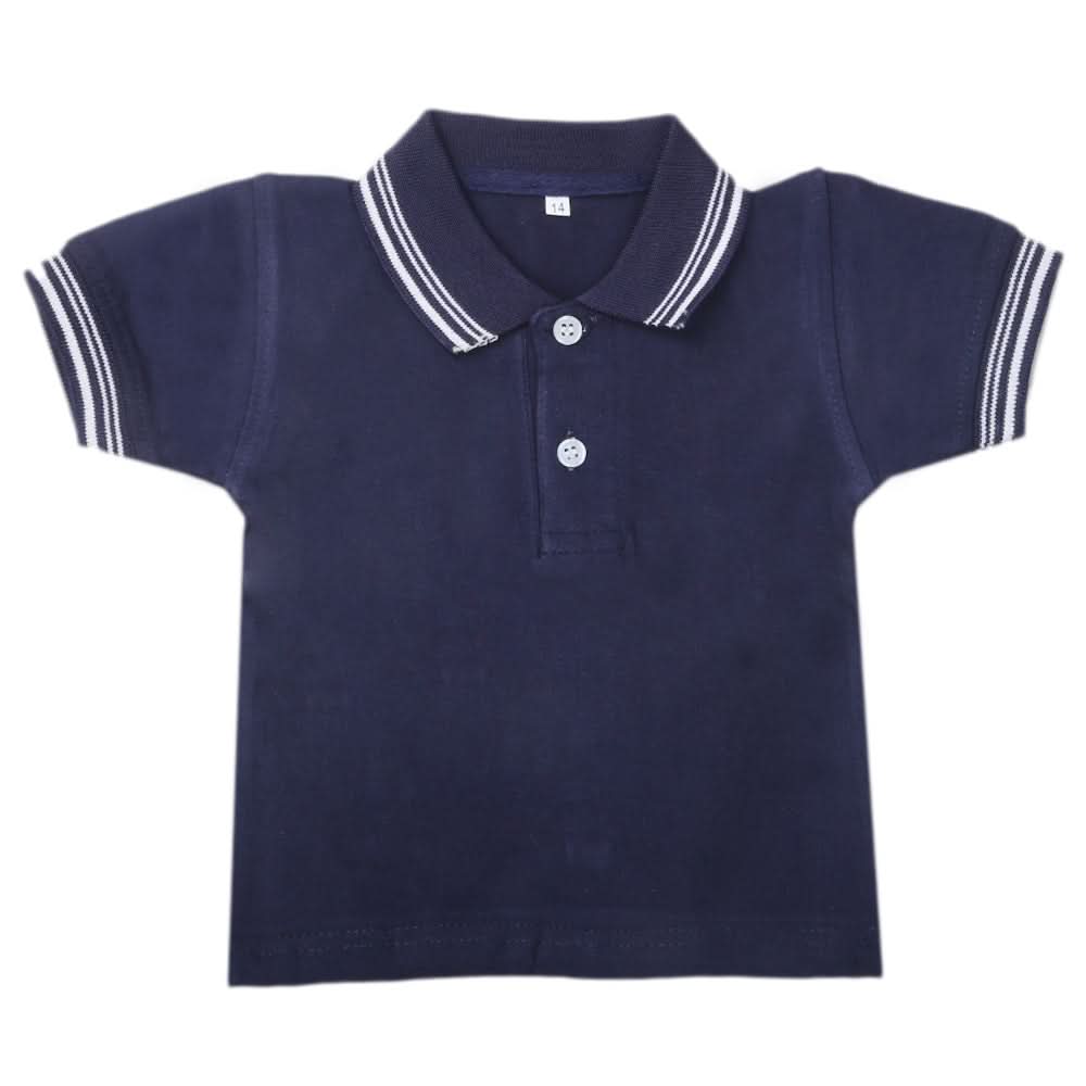 Boys Half Sleeves Polo T-Shirt - Navy Blue, Kids, Boys T-Shirts, Chase Value, Chase Value