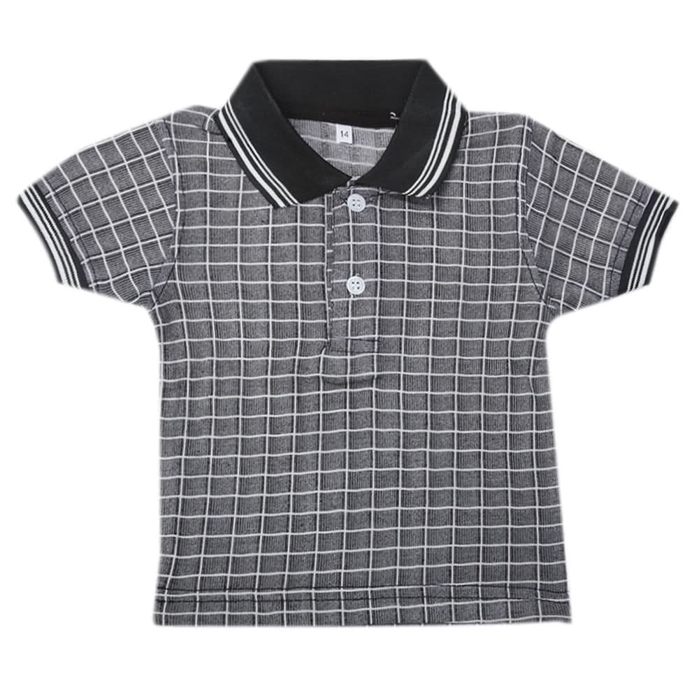 Boys Half Sleeves Polo T-Shirt - Grey, Kids, Boys T-Shirts, Chase Value, Chase Value