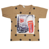 Boys Half Sleeves T-Shirt - Khaki, Kids, Boys T-Shirts, Chase Value, Chase Value