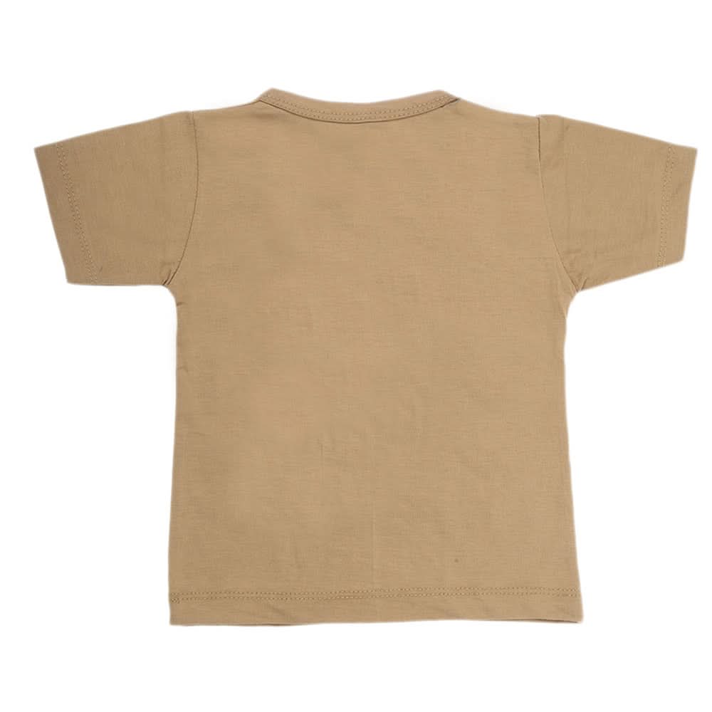 Boys Half Sleeves T-Shirt - Khaki, Kids, Boys T-Shirts, Chase Value, Chase Value