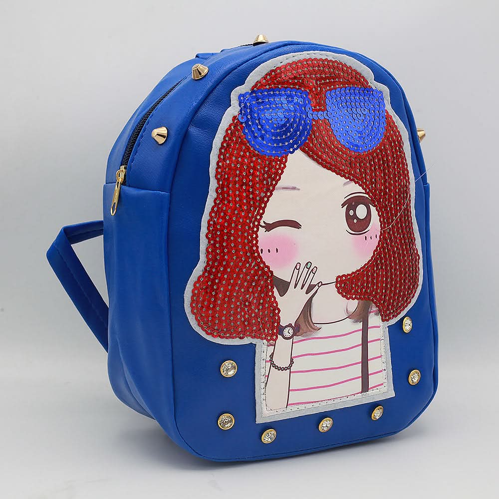 Girls Backpack 7572B - Royal Blue, Kids, Kids Bags, Chase Value, Chase Value