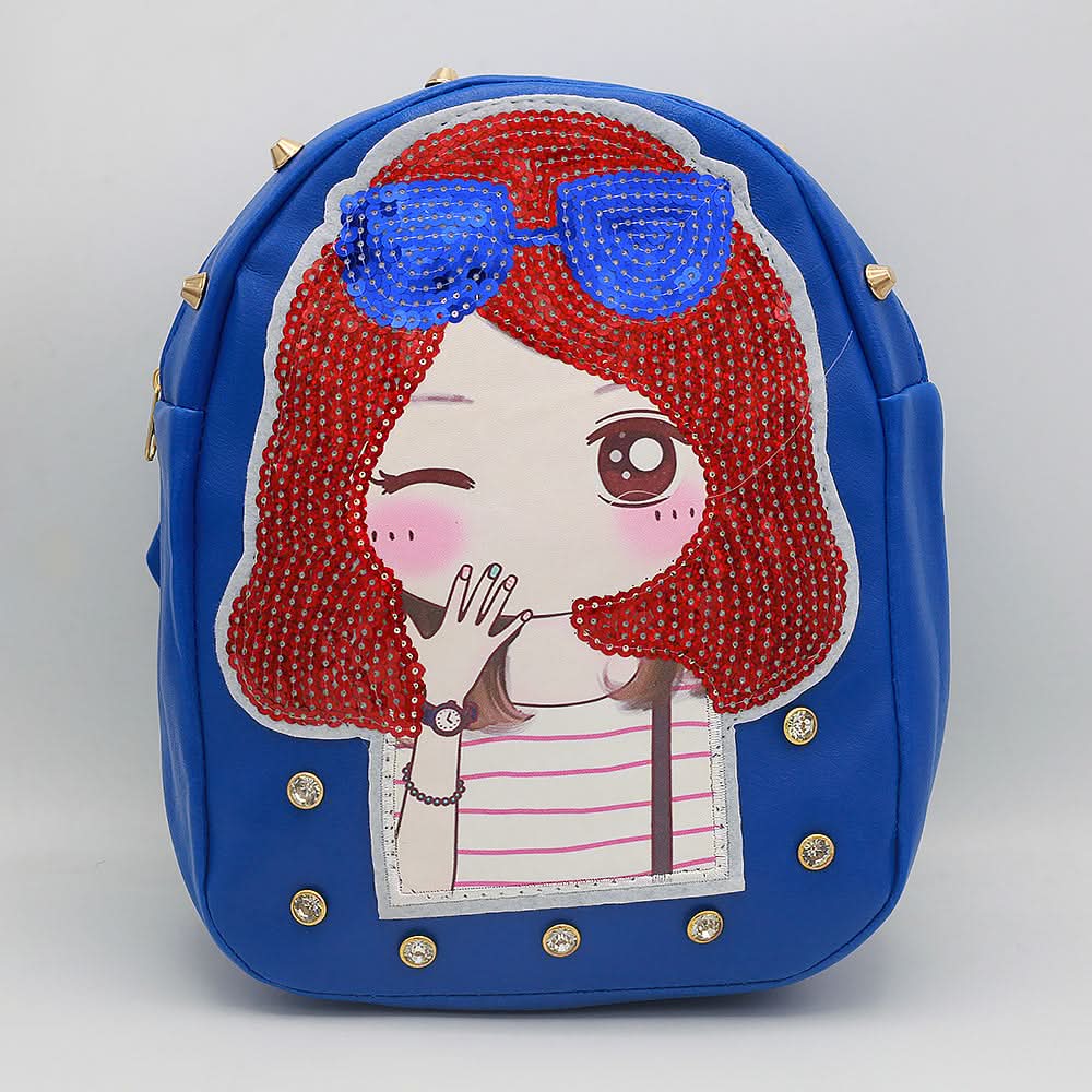 Girls Backpack 7572B - Royal Blue, Kids, Kids Bags, Chase Value, Chase Value
