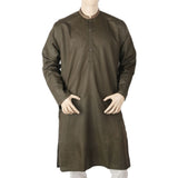 Men's Mashriq Slim Fit Kurta - Dark Brown, Men, Kurtas, Chase Value, Chase Value