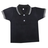 Boys Half Sleeves Polo T-Shirt - Black, Kids, Boys T-Shirts, Chase Value, Chase Value