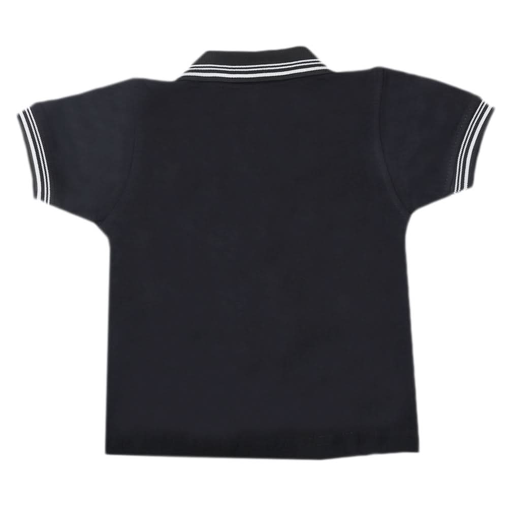 Boys Half Sleeves Polo T-Shirt - Black, Kids, Boys T-Shirts, Chase Value, Chase Value
