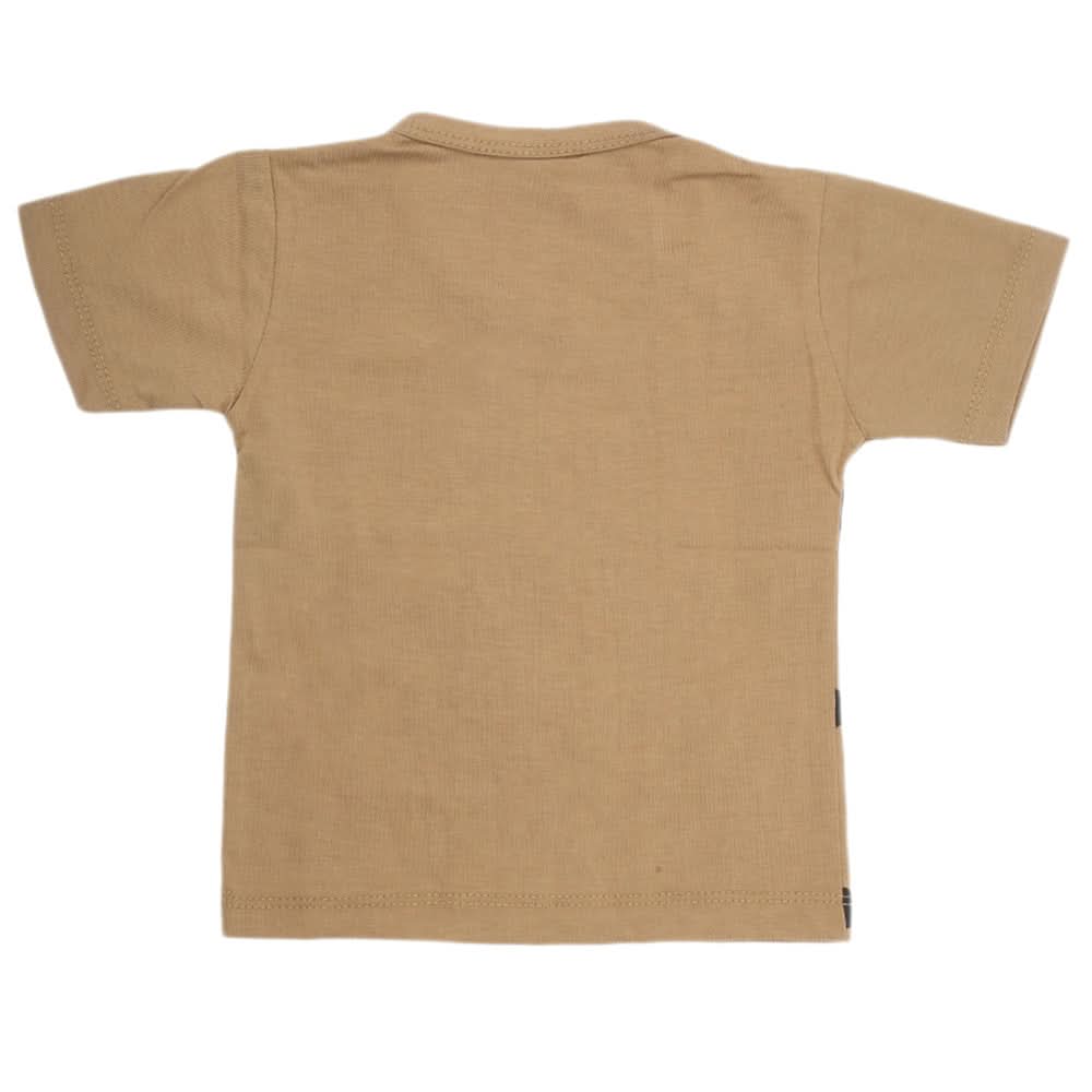 Boys Half Sleeves T-Shirt - Khaki, Kids, Boys T-Shirts, Chase Value, Chase Value