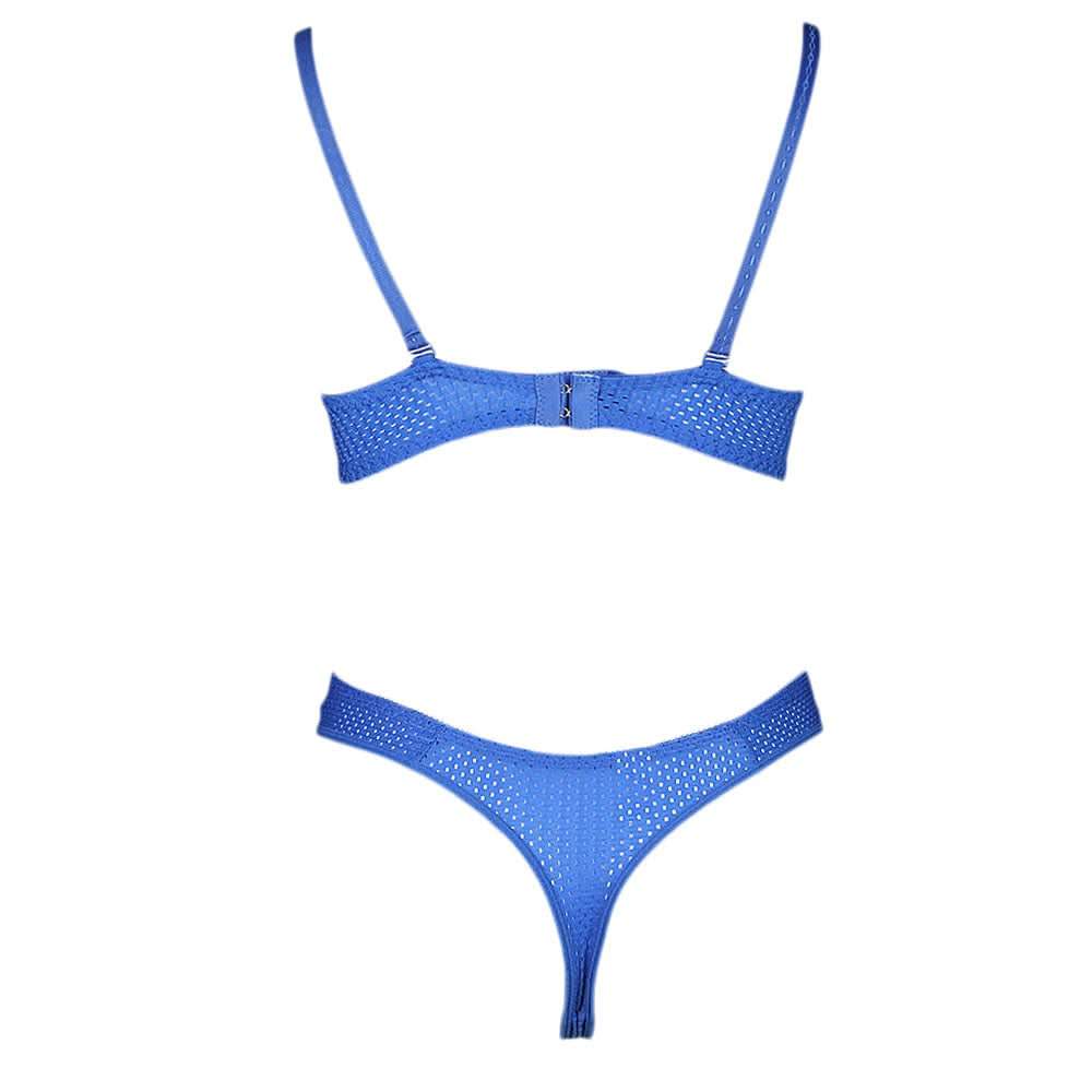 Women's Fancy Bra & Panty Set - Blue - test-store-for-chase-value