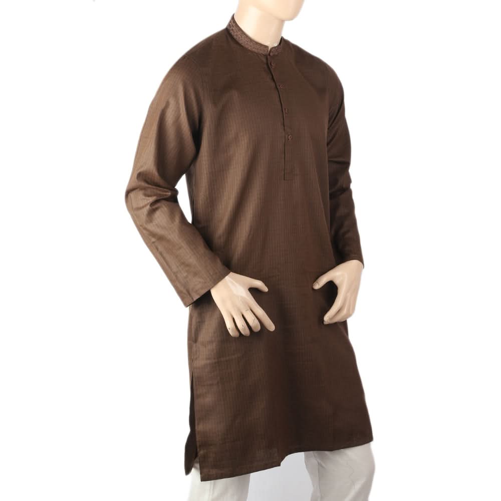 Men's Mashriq Slim Fit Kurta - Coffee, Men, Kurtas, Chase Value, Chase Value