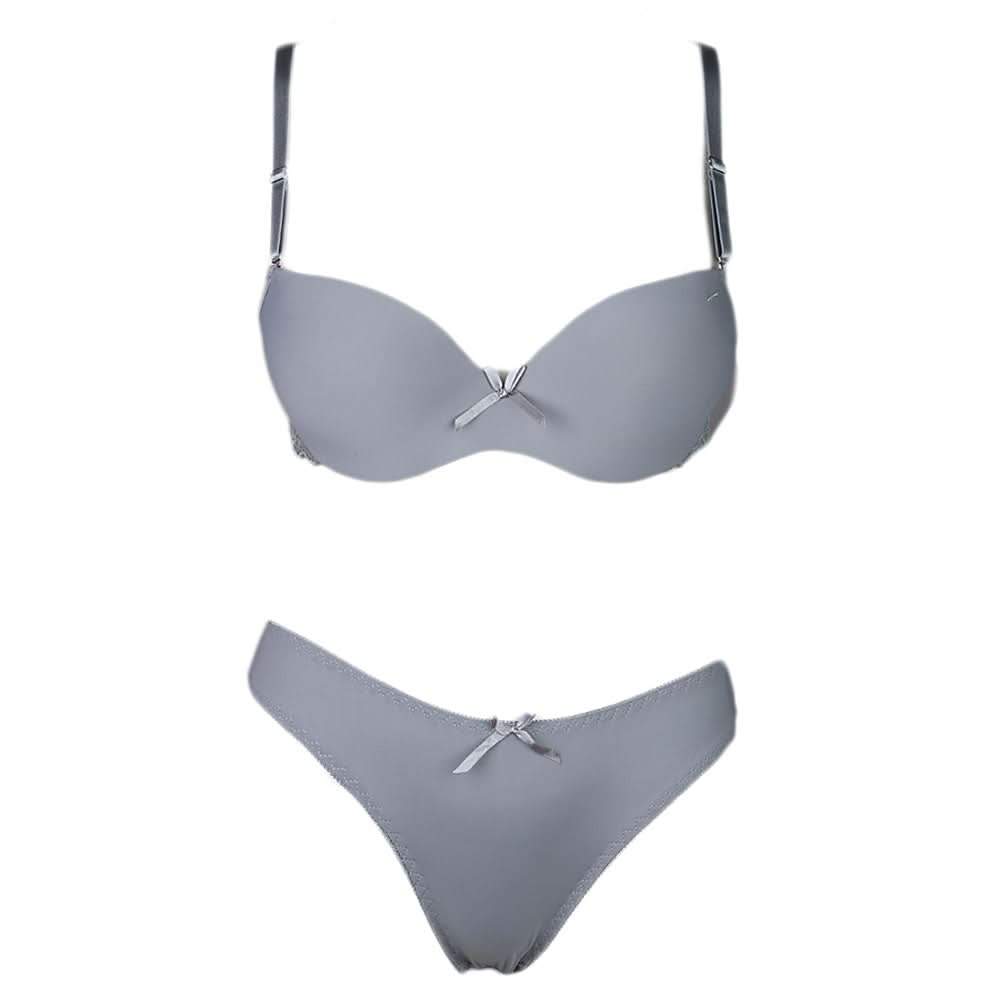 Women's Foam Bra & Panty Set - Grey - test-store-for-chase-value