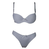 Women's Foam Bra & Panty Set - Grey - test-store-for-chase-value