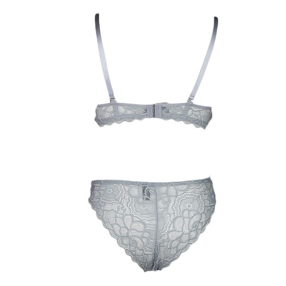 Women's Foam Bra & Panty Set - Grey - test-store-for-chase-value