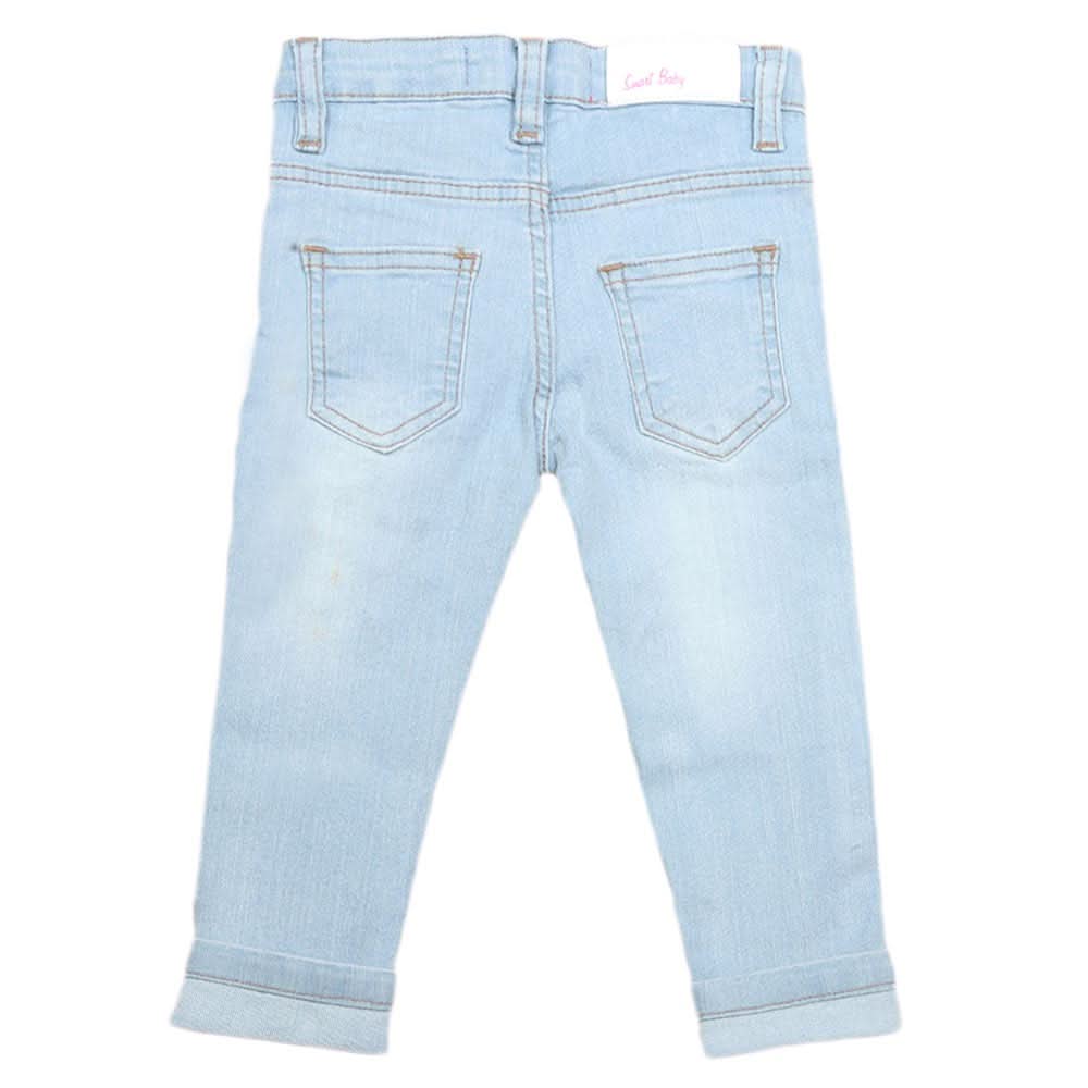 Girls Denim Pant - Light Blue, Kids, Pants And Capri, Chase Value, Chase Value