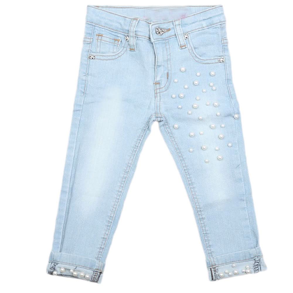 Girls Denim Pant - Light Blue, Kids, Pants And Capri, Chase Value, Chase Value