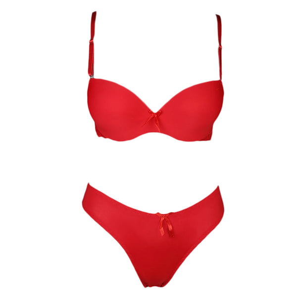 Women's Foam Bra & Panty Set - Red - test-store-for-chase-value