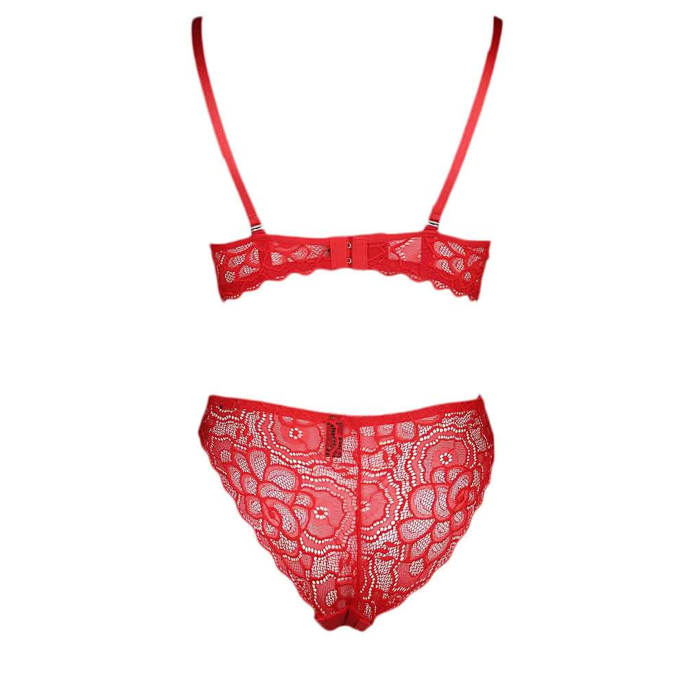 Women's Foam Bra & Panty Set - Red - test-store-for-chase-value