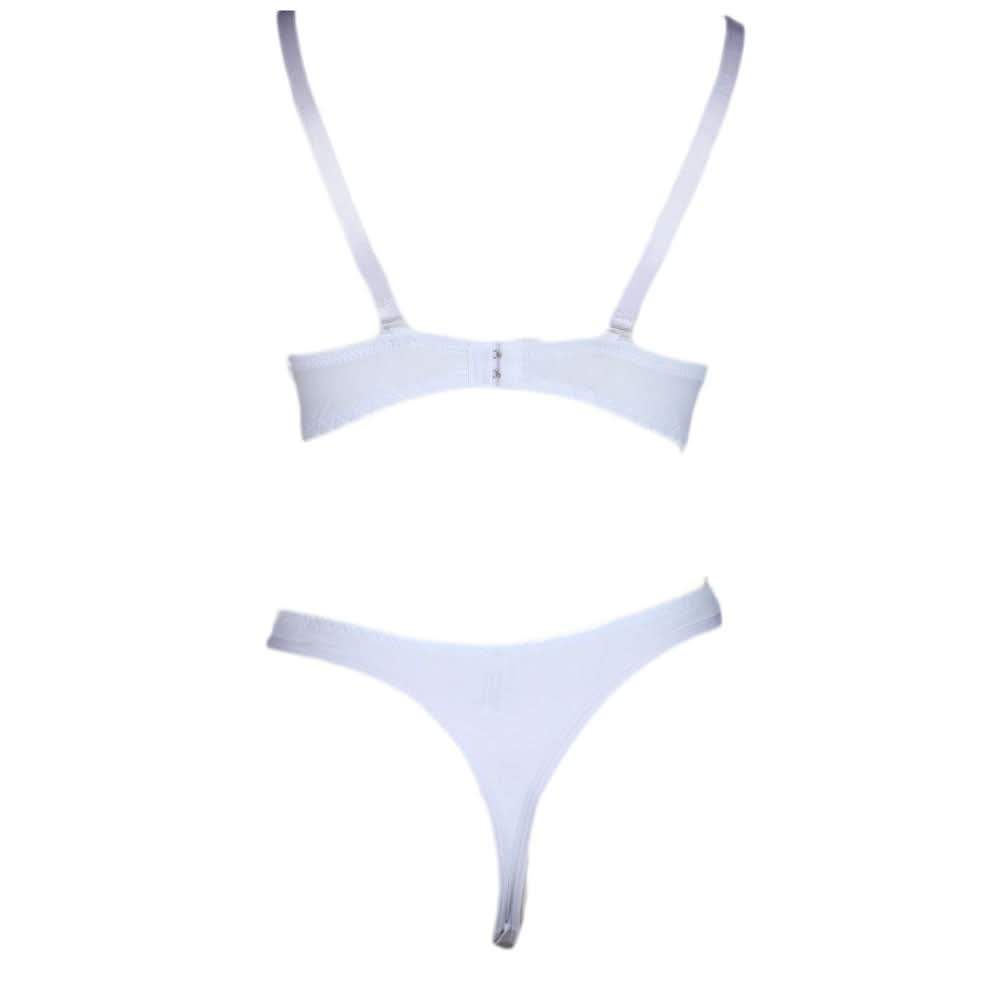 Women's Net Foam Bra & Panty Set - White - test-store-for-chase-value