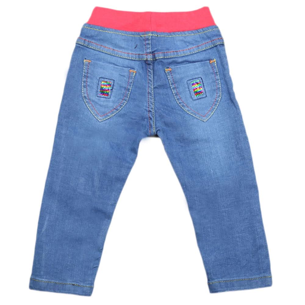 Girls Denim Pant - Blue, Kids, Pants And Capri, Chase Value, Chase Value