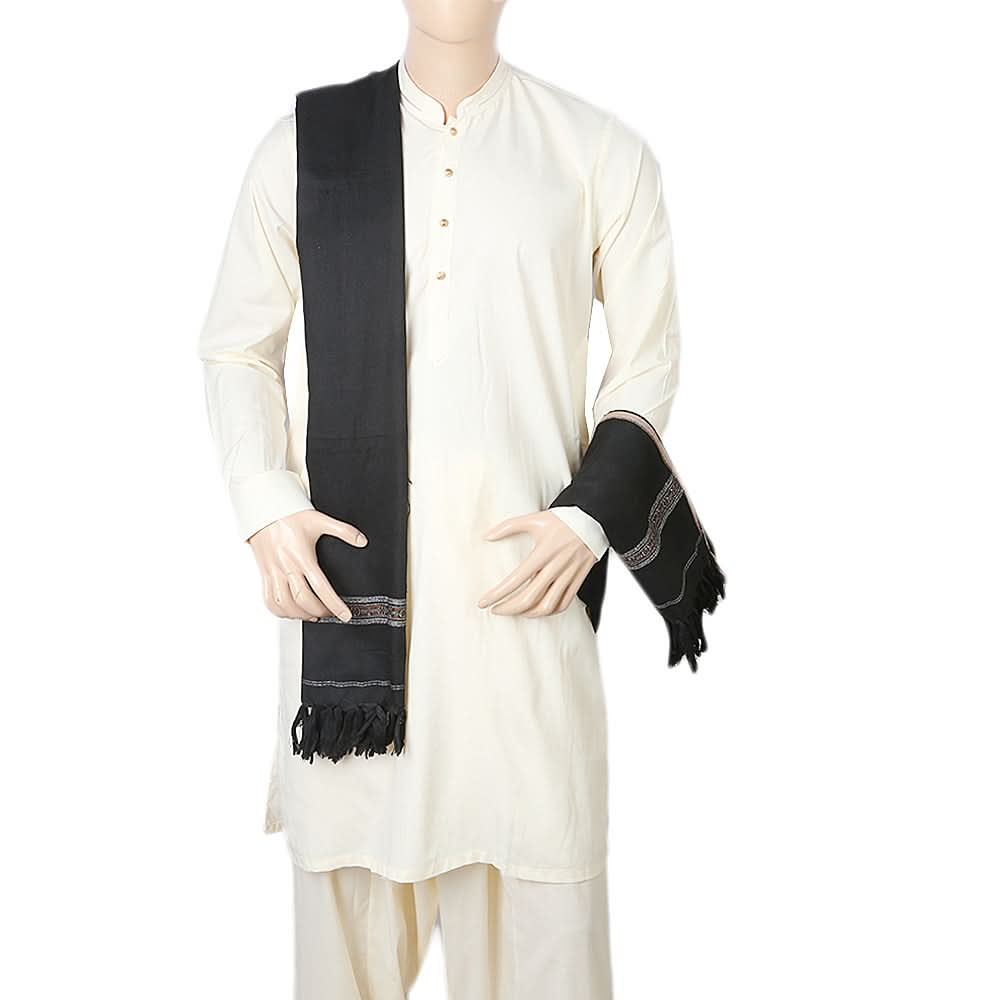 Men's Shawl Tohfa - Black, Men, Shawls & Mufflers, Chase Value, Chase Value