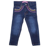 Girls Denim Pant - Dark Blue, Kids, Pants And Capri, Chase Value, Chase Value