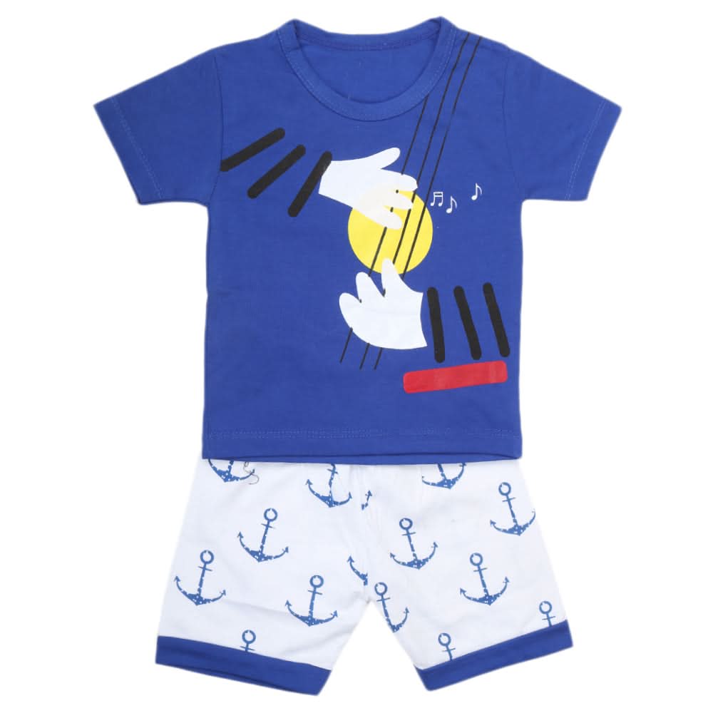 Boys Half Sleeves Short Suit - Blue, Kids, Boys Sets And Suits, Chase Value, Chase Value