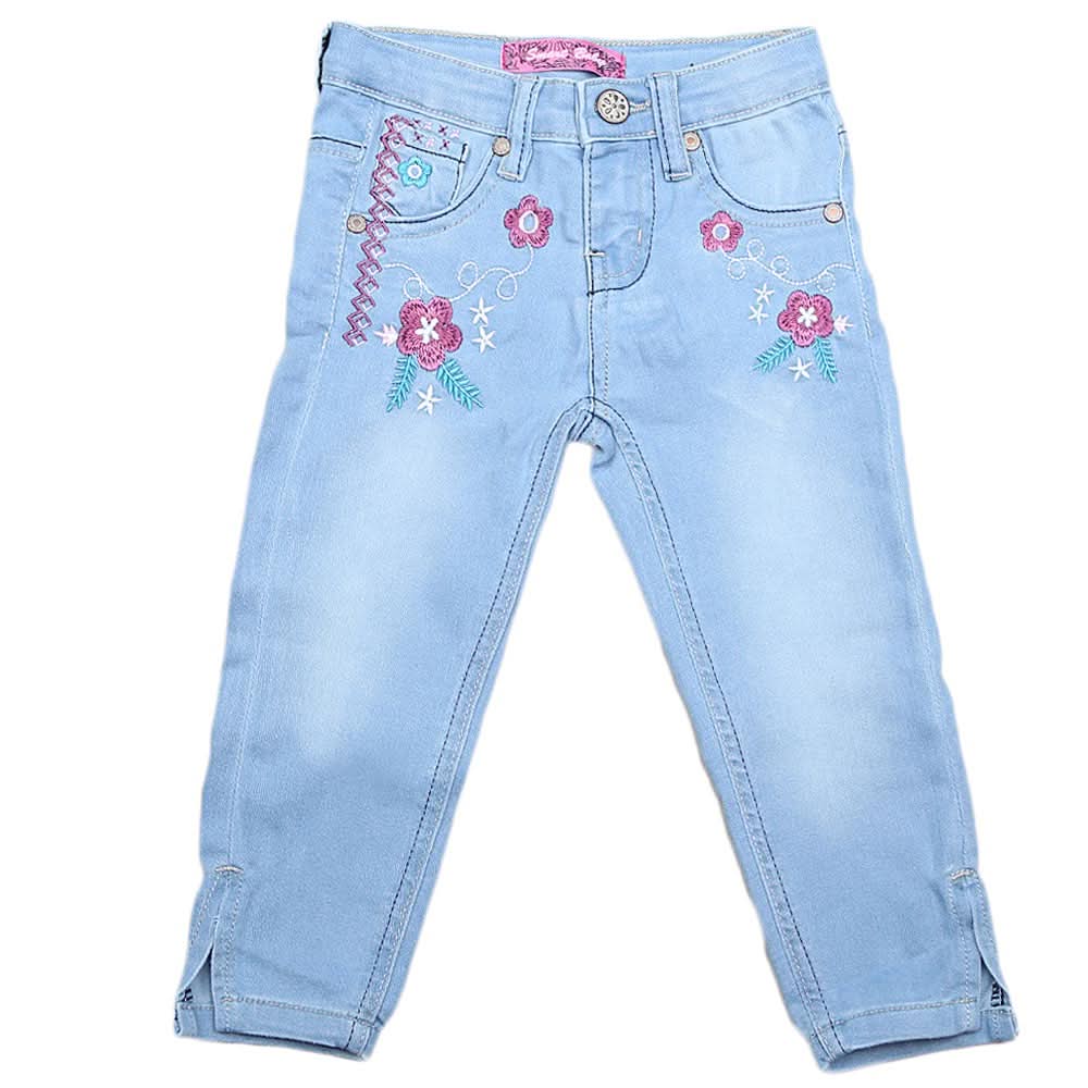 Girls Denim Pant - Light Blue, Kids, Pants And Capri, Chase Value, Chase Value