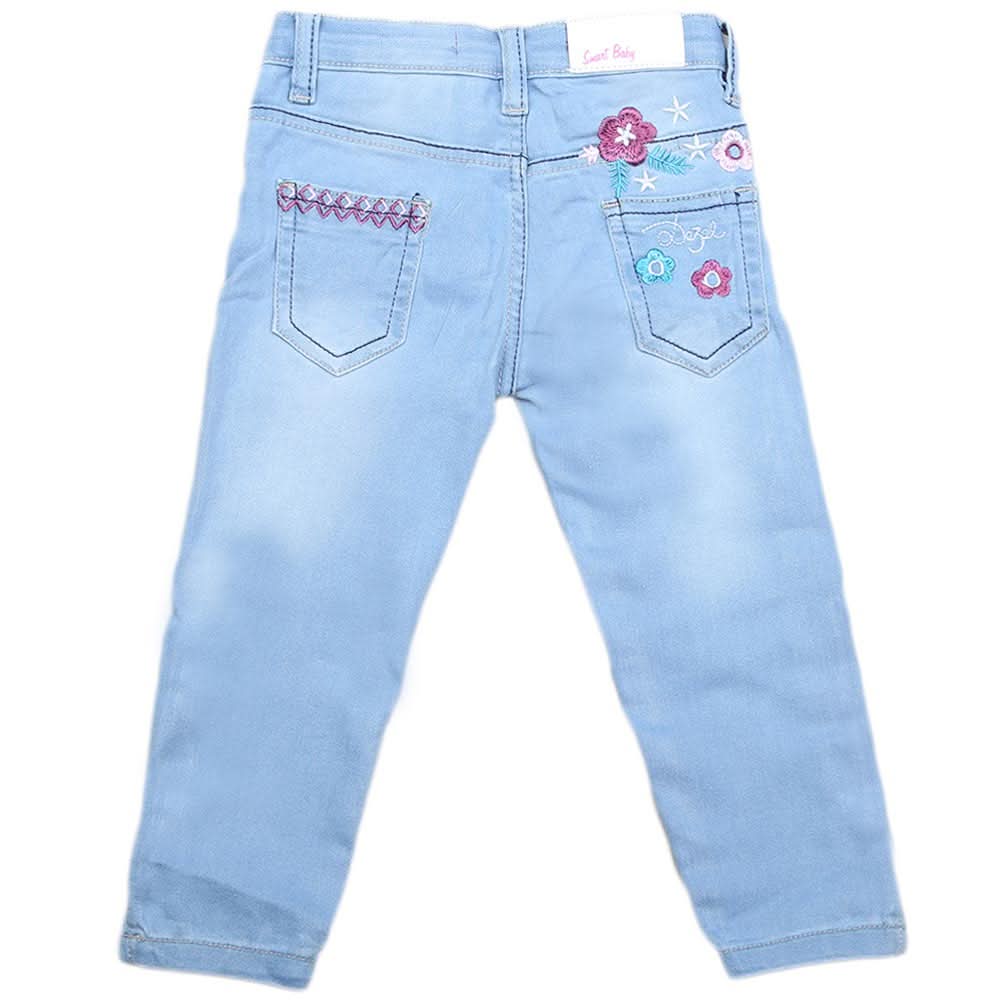 Girls Denim Pant - Light Blue, Kids, Pants And Capri, Chase Value, Chase Value