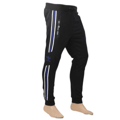 Men's Fancy Terry Trouser Side Tape - Black, Men, Lowers And Sweatpants, Chase Value, Chase Value