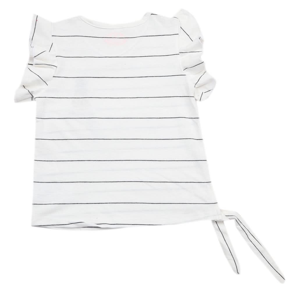 Girls Half Sleeves T-Shirt - White, Kids, Girls T-Shirts, Chase Value, Chase Value