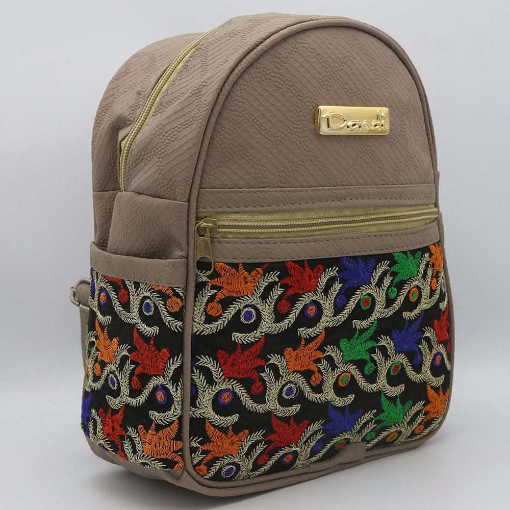 Girls Backpack (ZH 231) Beige, Kids, School And Laptop Bags, Chase Value, Chase Value