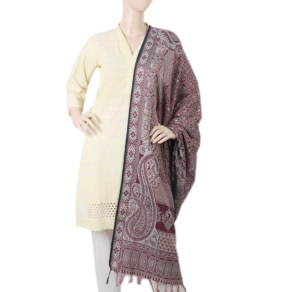 Women Dubal Chandni Shawl - Maroon - A, Women, Shawls And Scarves, Chase Value, Chase Value