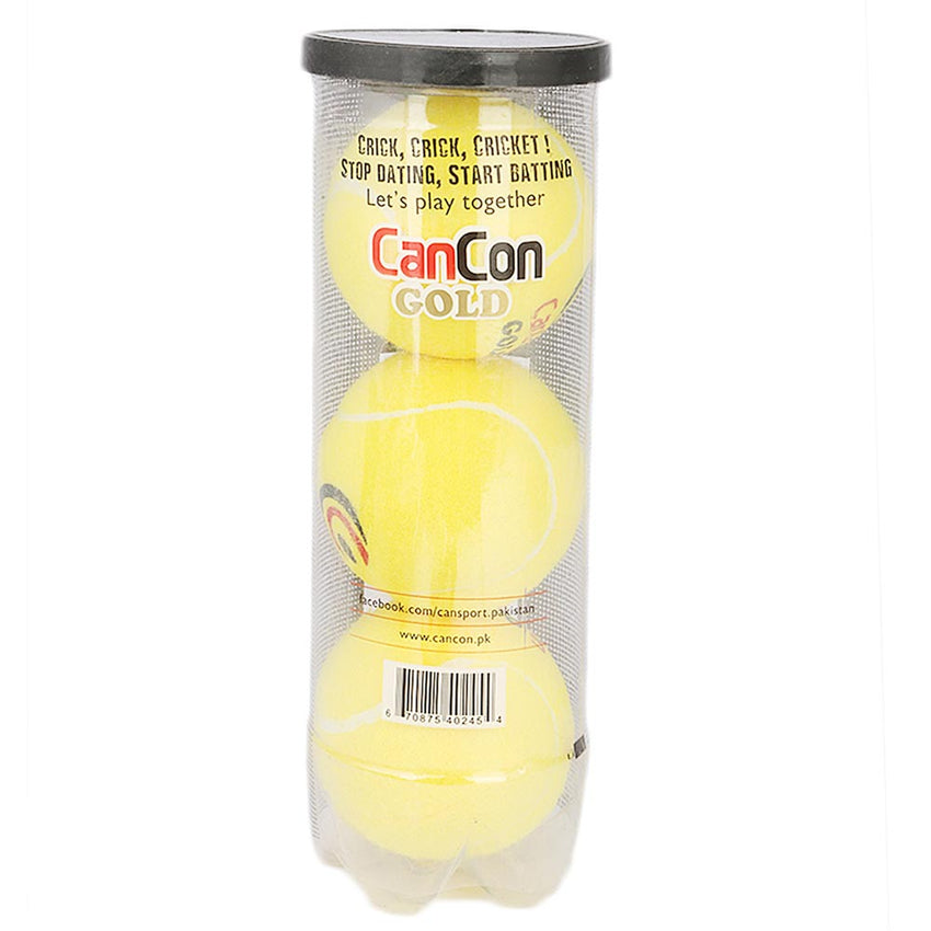 Tennis Ball Can 3 Pcs Cancon Gold - Yellow, Kids, Sports, Chase Value, Chase Value