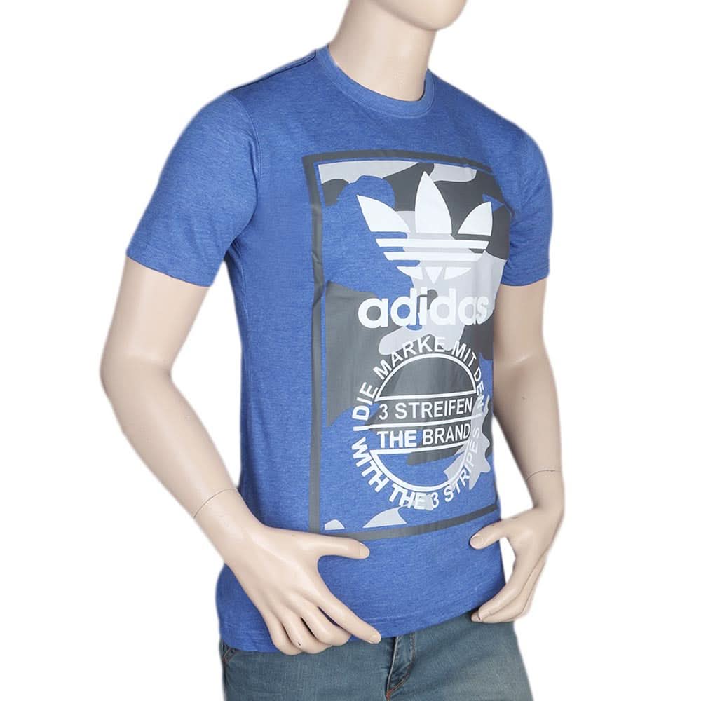 Men's Half Sleeves Round Neck T-Shirt - Blue, Men, T-Shirts And Polos, Chase Value, Chase Value
