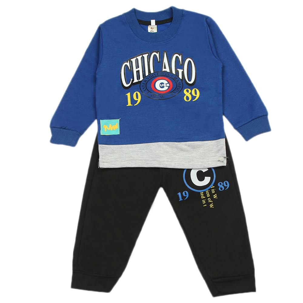 Boys Full Sleeves Pajama Suit - Royal Blue, Boys Sets & Suits, Chase Value, Chase Value