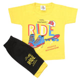 Boys Half Sleeves Short Suit  - Yellow, Kids, Boys Sets And Suits, Chase Value, Chase Value