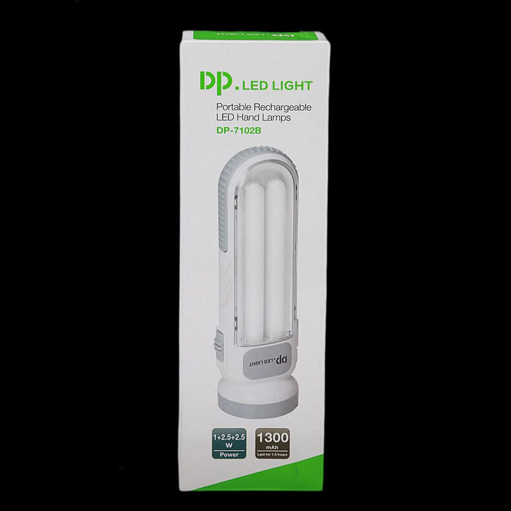 Portable Rechargeable LED Light (DP-7102B) - White, Home & Lifestyle, Emergency Lights & Torch, Chase Value, Chase Value