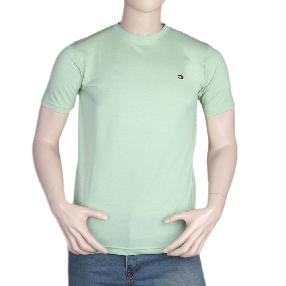 Men's Half Sleeves Round Neck T-Shirt - Light Green, Men, T-Shirts And Polos, Chase Value, Chase Value