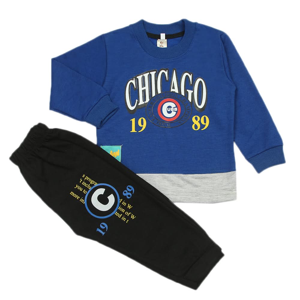 Boys Full Sleeves Pajama Suit - Royal Blue, Boys Sets & Suits, Chase Value, Chase Value