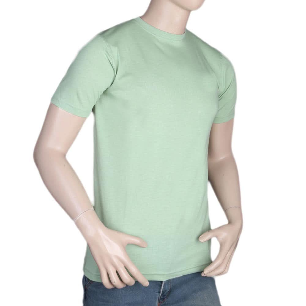 Men's Half Sleeves Round Neck T-Shirt - Light Green, Men, T-Shirts And Polos, Chase Value, Chase Value