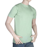 Men's Half Sleeves Round Neck T-Shirt - Light Green, Men, T-Shirts And Polos, Chase Value, Chase Value