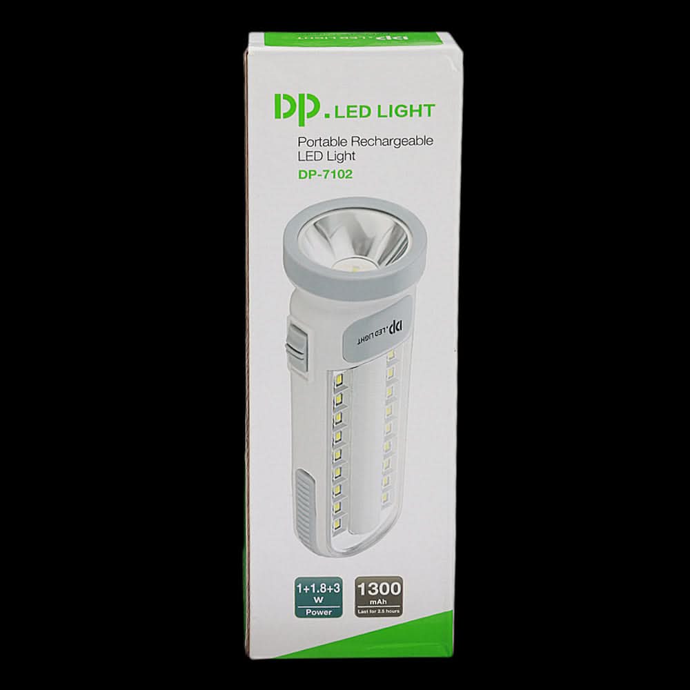 Rechargeable LED Light (DP-7102) - White, Home & Lifestyle, Emergency Lights & Torch, Chase Value, Chase Value