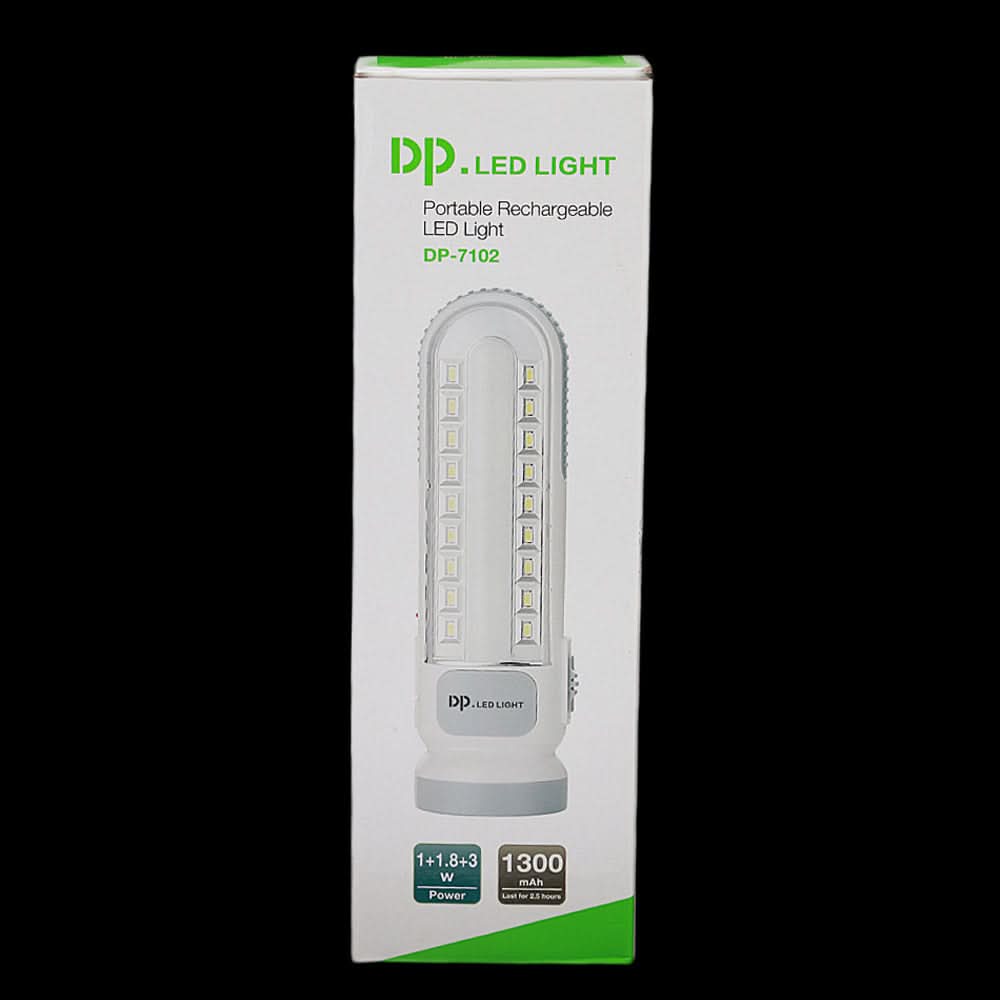 Rechargeable LED Light (DP-7102) - White, Home & Lifestyle, Emergency Lights & Torch, Chase Value, Chase Value