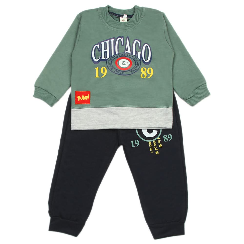 Boys Full Sleeves Pajama Suit - Green, Boys Sets & Suits, Chase Value, Chase Value