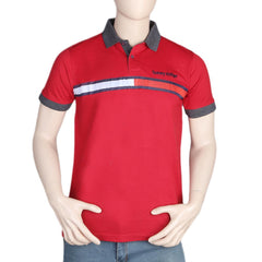 Men's Half Sleeves Polo T-Shirt - Red, Men, T-Shirts And Polos, Chase Value, Chase Value