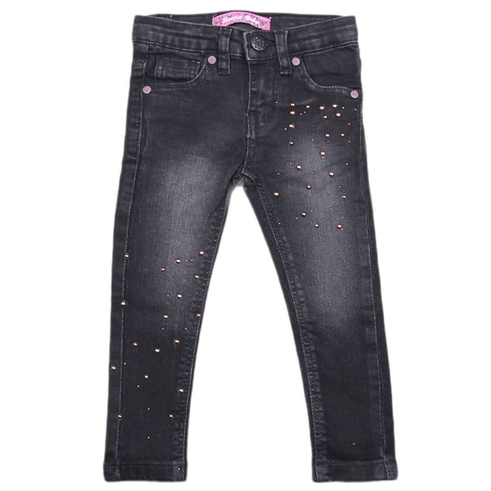 Girls Denim Pant - Black, Kids, Pants And Capri, Chase Value, Chase Value