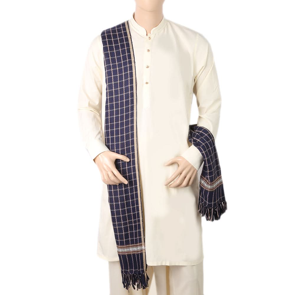 Men's Shawl Anmol - Navy Blue, Men, Shawls & Mufflers, Chase Value, Chase Value