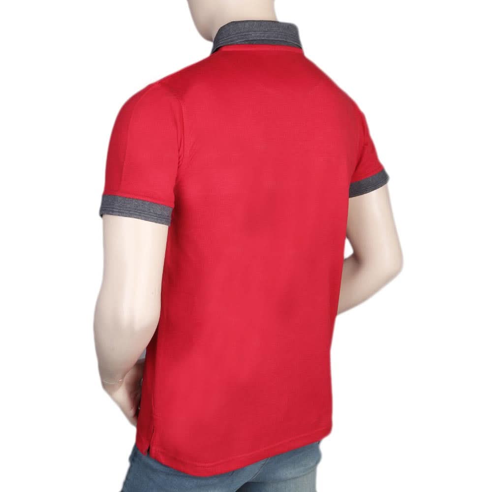 Men's Half Sleeves Polo T-Shirt - Red, Men, T-Shirts And Polos, Chase Value, Chase Value