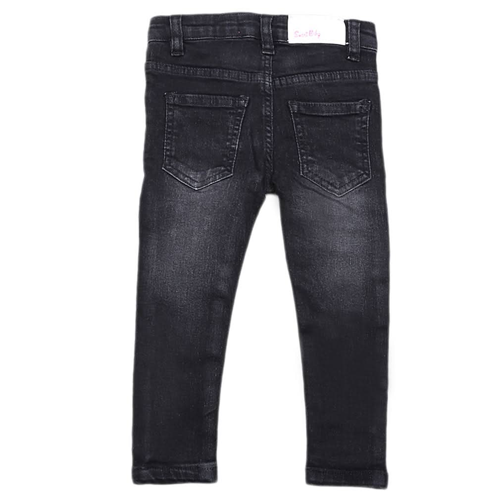 Girls Denim Pant - Black, Kids, Pants And Capri, Chase Value, Chase Value