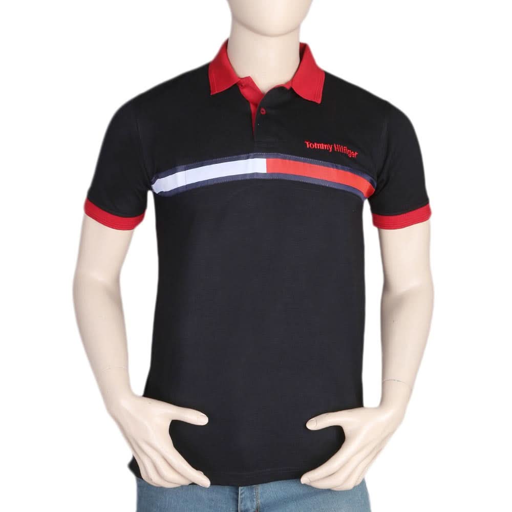 Men's Half Sleeves Polo T-Shirt - Black, Men, T-Shirts And Polos, Chase Value, Chase Value