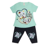 Girls Half Sleeves Tights Suits - Green, Kids, Girls Sets And Suits, Chase Value, Chase Value