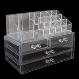 Acrylic Cosmetic Makeup Organizer Storage Box - White, Home & Lifestyle, Storage Boxes, Chase Value, Chase Value